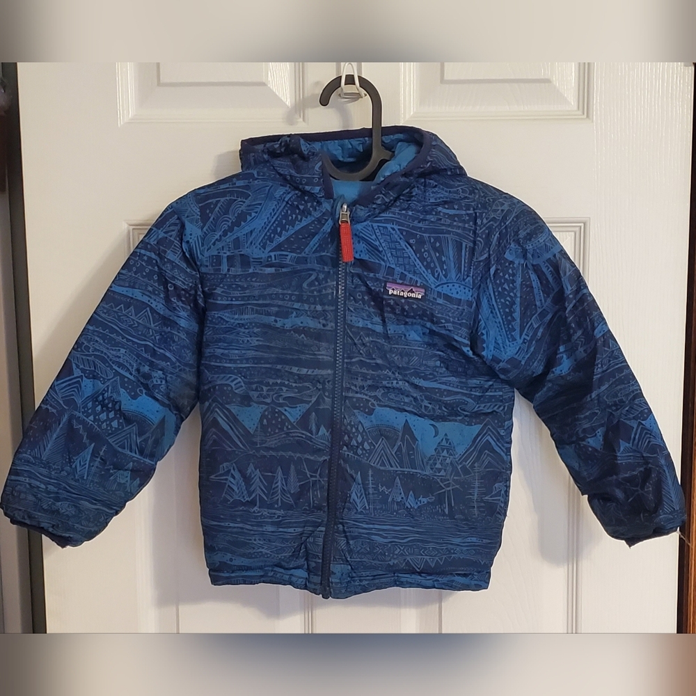 Patagonia Reversible Kids Down Jacket 3/4T - Picture 1 of 7
